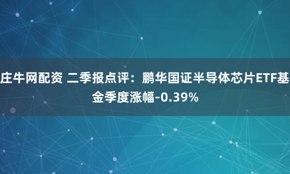 庄牛网配资 二季报点评：鹏华国证半导体芯片ETF基金季度涨幅-0.39%